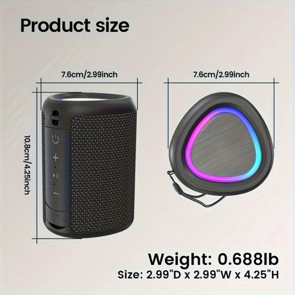 Portable Wireless Speaker Outdoor Speakers with Lights