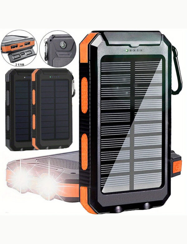 Super 30000mAh USB Portable Charger Solar Power Bank